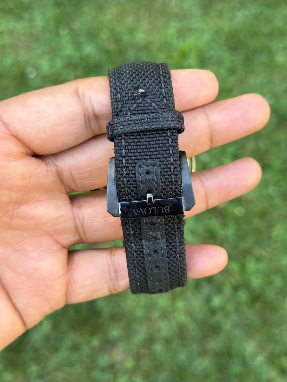 Bulova Precisionist Chronograph Nylon Strap Mens Watch black